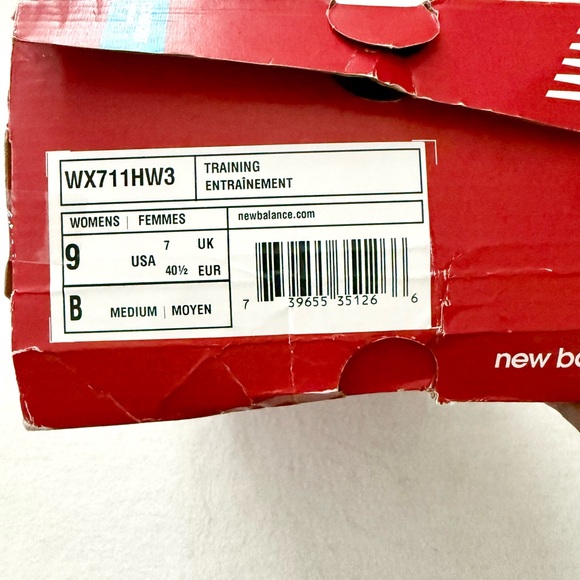 New Balance 711v3 Gray and Pink Cross Training Sneakers - Picture 10 of 10